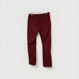 OBEY Propaganda Mens Burgundy Chino Pants Size 30 Straight Fit Casual